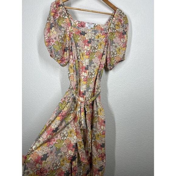 J. Crew Cottage Dress Liberty Mauvey Floral Print Small S Puff Sleeves - Picture 3 of 6